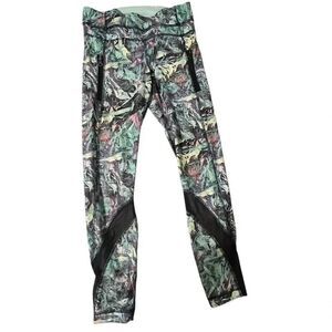 Lululemon Inspire Tight II Full-on Luxtreme Size 4 Mesh Iridescent Naval Blue